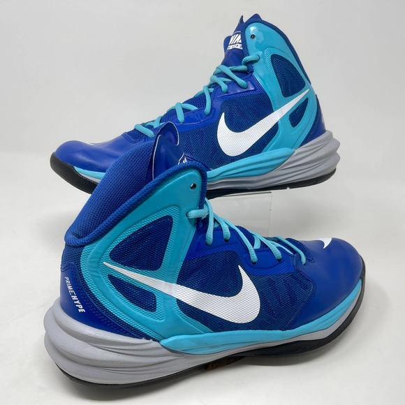 Nike Prime Hype DF Basketball Sneakers Mens 9 1/2 Blue White 3052 L.5.6 - Picture 2 of 13